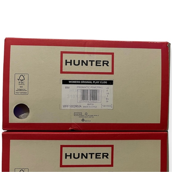 HUNTER Clogs Prismatic Pink Original Play Clogs Platform Waterproof NIB - Picture 10 of 11